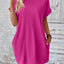 Elegant Round Neck Short Sleeve Mini Dress