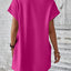 Elegant Round Neck Short Sleeve Mini Dress