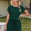 Round Neck Short Sleeve T-Shirt and Drawstring Shorts Lounge Set - Korvel