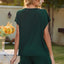 Round Neck Short Sleeve T-Shirt and Drawstring Shorts Lounge Set - Korvel