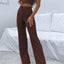 Round Neck Short Sleeve Top and Pants Set - Korvel