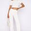 Round Neck Short Sleeve Top and Pants Set - Korvel