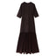 Elegant Round Neck Short Sleeved Pleated Dress