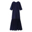 Elegant Round Neck Short Sleeved Pleated Dress