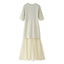 Elegant Round Neck Short Sleeved Pleated Dress