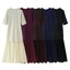 Elegant Round Neck Short Sleeved Pleated Dress