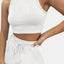 Round Neck Top and Drawstring Shorts Set - Korvel