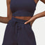 Round Neck Top and Drawstring Shorts Set - Korvel