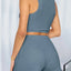 Round Neck Top and Drawstring Shorts Set - Korvel