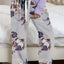 Round Neck Top and Printed Pants Lounge Set - Korvel