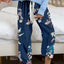 Round Neck Top and Printed Pants Lounge Set - Korvel