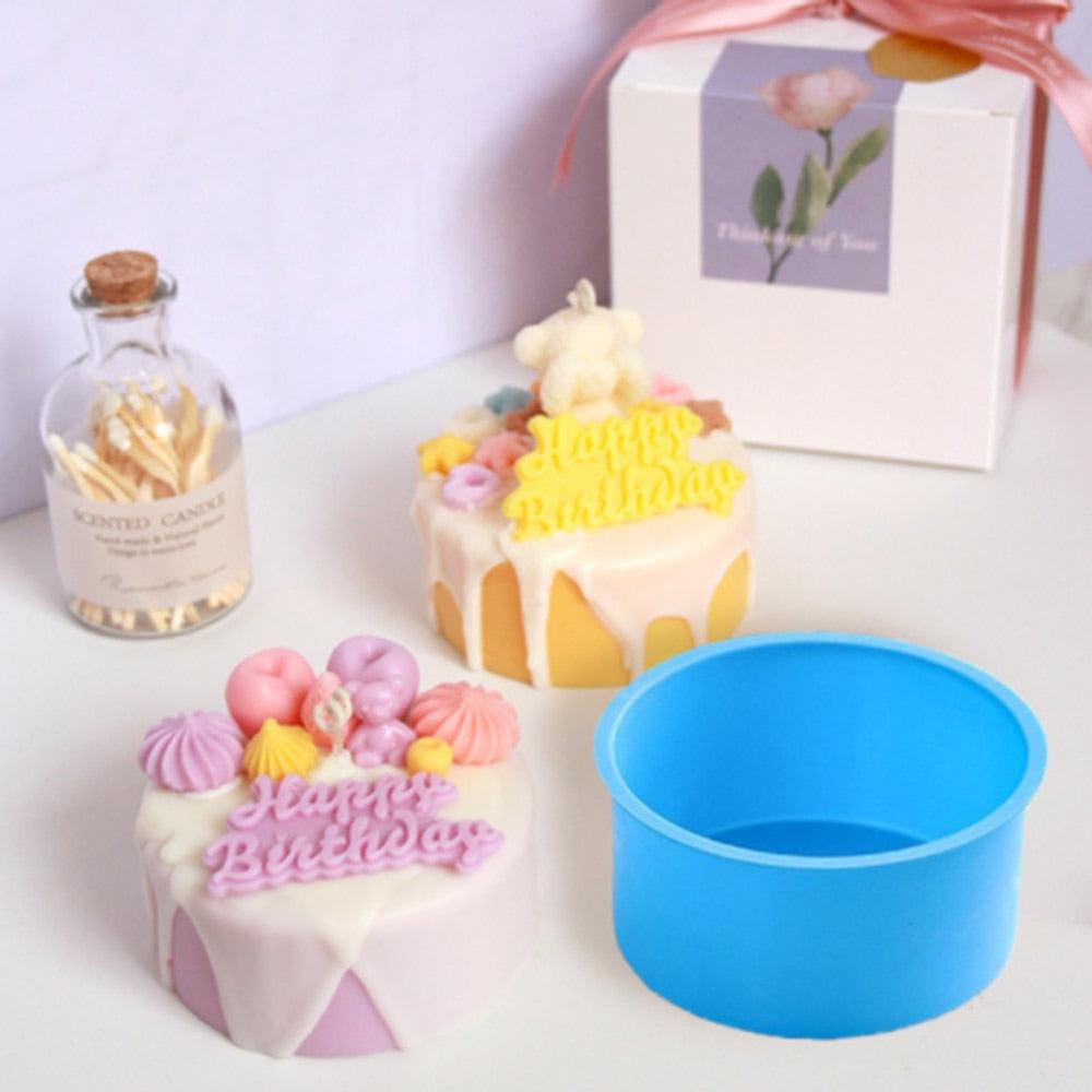 Moule à gâteau en silicone rond premium - Poêle à gâteau antiadhésive de 4 pouces
