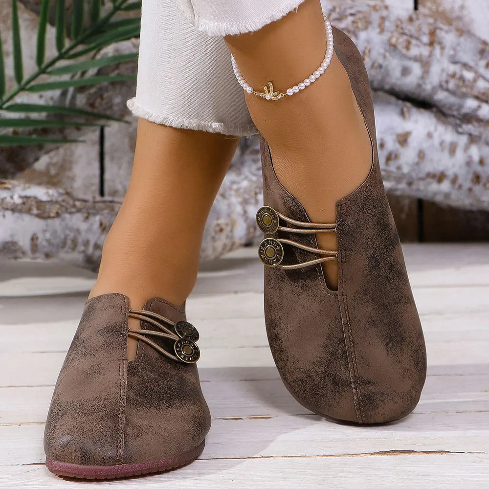 Round Toe Flat Slip-Ons for Effortless Style