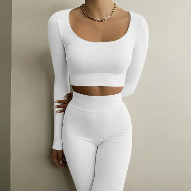 Premium Gym Crop Tank Top and Leggings Set