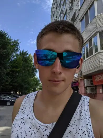 Lunettes de soleil sans monture FEISEDY avec lentille réfléchissante - B4114
