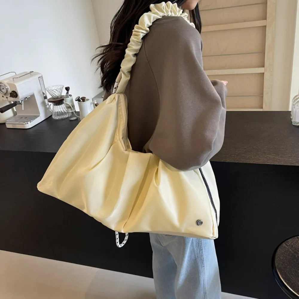 Ruched Large Tote Bag - Elegant and Versatile