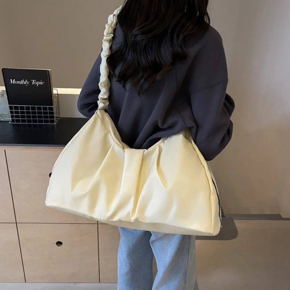 Ruched Large Tote Bag - Elegant and Versatile