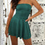 Elegant Ruched Layered Tube Mini Dress