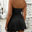 Elegant Ruched Layered Tube Mini Dress