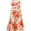 Ruched Printed Halter Neck Dress - Korvel
