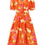 Ruched Printed Surplice Short Sleeve Dress - Korvel