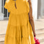 Ruched Round Neck Cap Sleeve Mini Dress