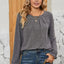 Ruched Round Neck Flounce Sleeve T-Shirt - Korvel