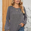 Ruched Round Neck Flounce Sleeve T-Shirt - Korvel