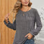 Ruched Round Neck Flounce Sleeve T-Shirt - Korvel