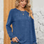 Ruched Round Neck Flounce Sleeve T-Shirt - Korvel