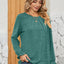 Ruched Round Neck Flounce Sleeve T-Shirt - Korvel