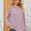 Ruched Round Neck Flounce Sleeve T-Shirt - Korvel