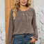 Ruched Round Neck Flounce Sleeve T-Shirt - Korvel
