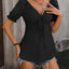 Blusa con Mangas Acampanadas y Escote en V Fruncido