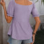 Blusa con Mangas Acampanadas y Escote en V Fruncido