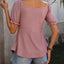 Blusa con Mangas Acampanadas y Escote en V Fruncido