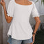 Blusa con Mangas Acampanadas y Escote en V Fruncido