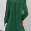 Ruched V-Neck Flounce Sleeve Dress - Korvel
