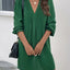 Ruched V-Neck Flounce Sleeve Dress - Korvel