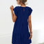 Ruffled Round Neck Cap Sleeve Mini Dress - Korvel