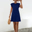 Ruffled Round Neck Cap Sleeve Mini Dress - Korvel