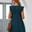 Ruffled Round Neck Cap Sleeve Mini Dress - Korvel