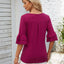 Ruffled Suqare Neck Half Sleeve Blouse - Korvel