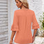 Ruffled Suqare Neck Half Sleeve Blouse - Korvel