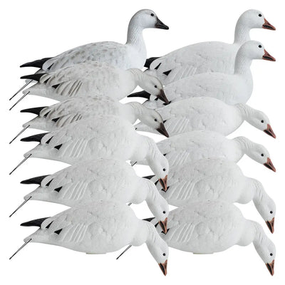 Rugged Series Full Body Snow Goose Decoys 12-Pack