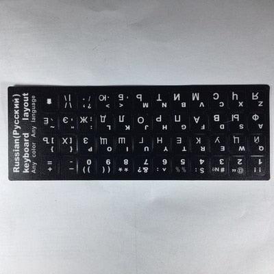 Pegatinas de Teclado con Letras Rusas Premium para Laptops y Escritorios