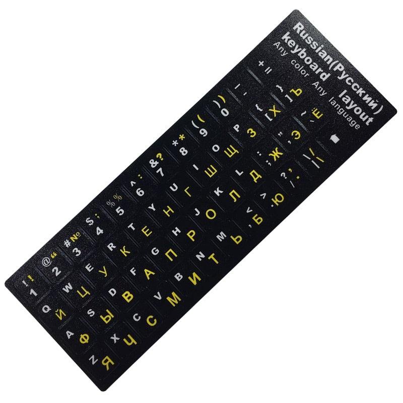 Pegatinas de Teclado con Letras Rusas Premium para Laptops y Escritorios