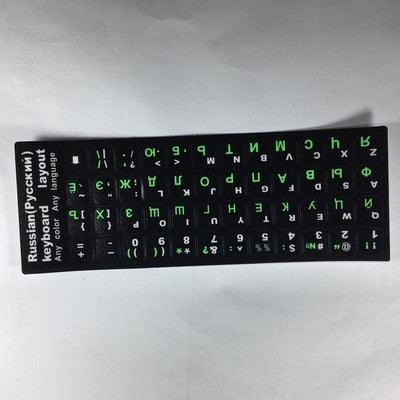 Pegatinas de Teclado con Letras Rusas Premium para Laptops y Escritorios