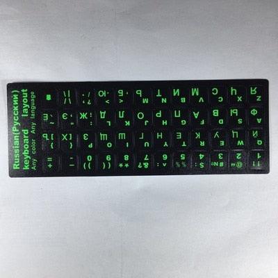 Pegatinas de Teclado con Letras Rusas Premium para Laptops y Escritorios