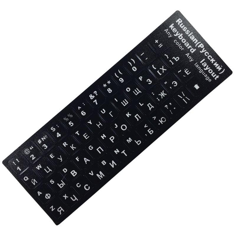 Pegatinas de Teclado con Letras Rusas Premium para Laptops y Escritorios